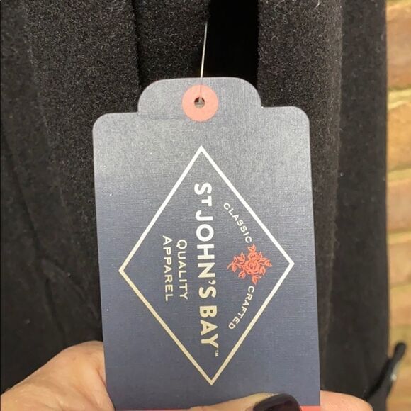 St John’s Bay Black Wool Coat Size XXL - Picture 8 of 10